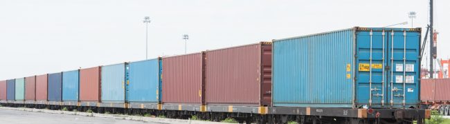Train cargo container 40FT. Parking in the container